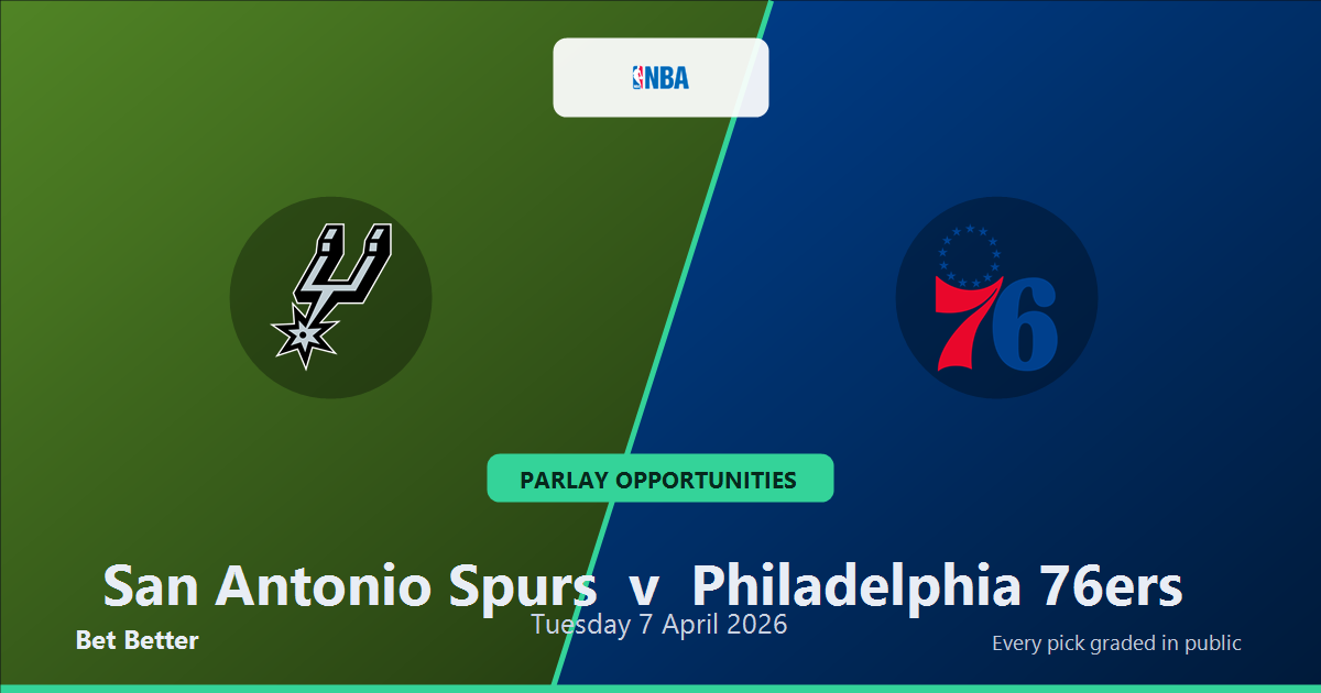 San Antonio Spurs vs Philadelphia 76ers Prediction & Same Game Parlay picks Value Parlay: Analytics Breakdown