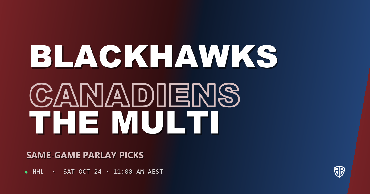 Chicago Blackhawks vs Montréal Canadiens Prediction & Same Game Parlay picks, October 23, 2026