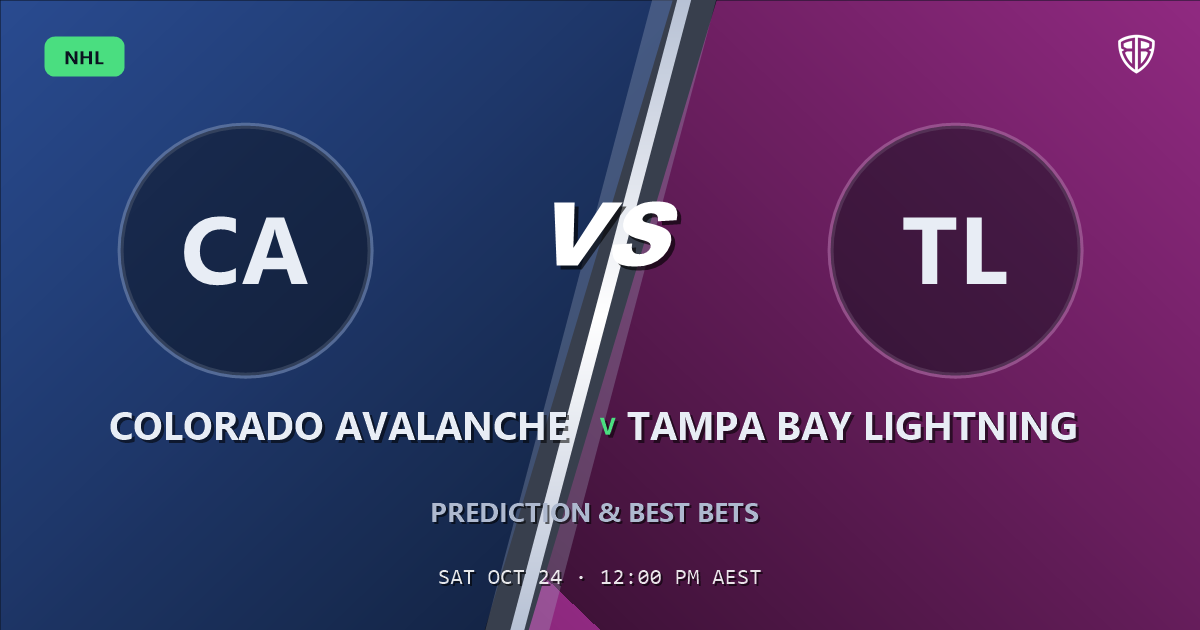 Colorado Avalanche vs Tampa Bay Lightning Prediction & Picks, October 23, 2026