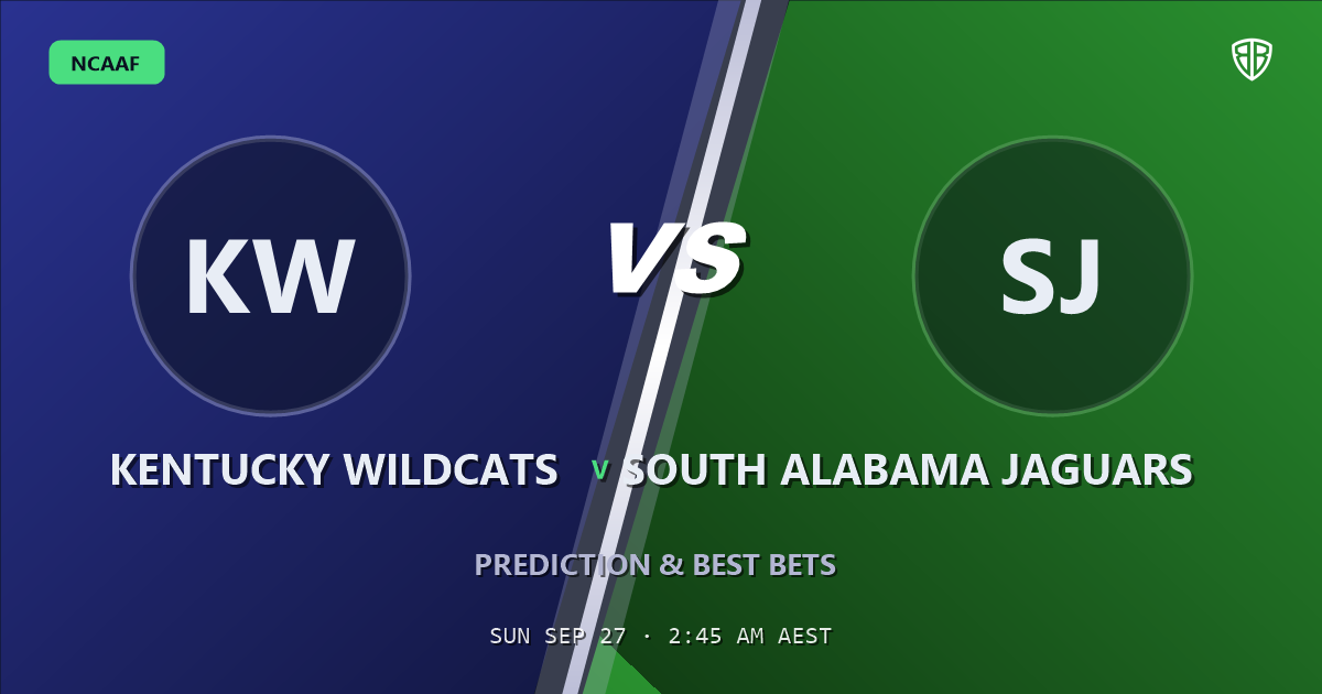 Kentucky Wildcats vs South Alabama Jaguars Prediction & Picks: Smart Betting Angles