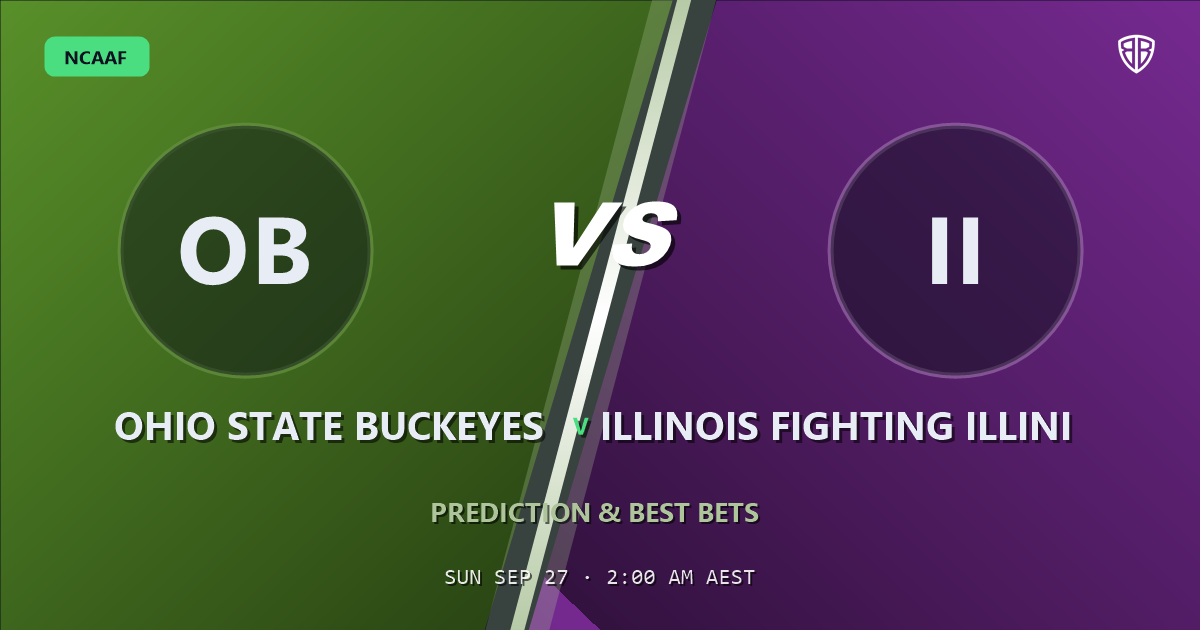 Ohio State Buckeyes vs Illinois Fighting Illini Prediction & Picks: Don't Miss These Odds