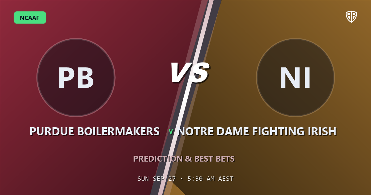 Purdue Boilermakers vs Notre Dame Fighting Irish Prediction & Picks: Full Match Breakdown & Bets