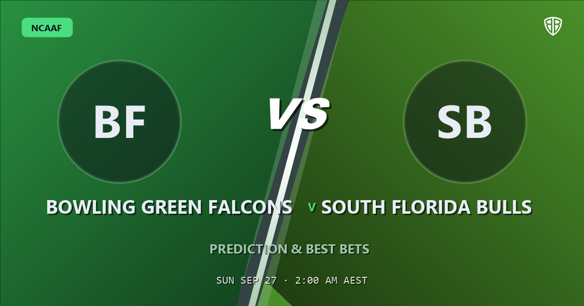 Bowling Green Falcons vs South Florida Bulls Prediction & Picks: High-Value Opportunity