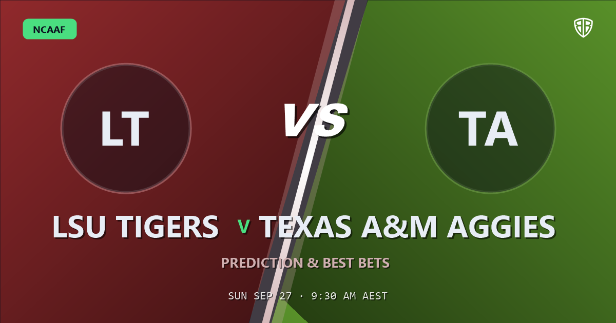 LSU Tigers vs Texas A&M Aggies Prediction & Picks: Stat-Based Insights