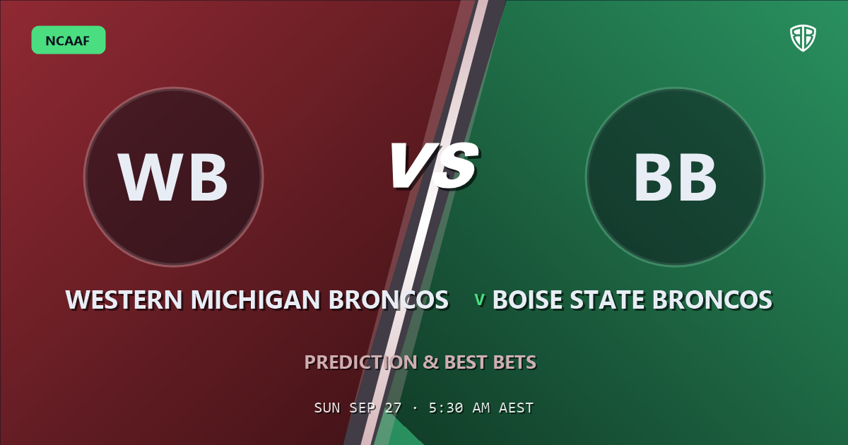 Western Michigan Broncos vs Boise State Broncos Prediction & Picks: Stat-Based Insights