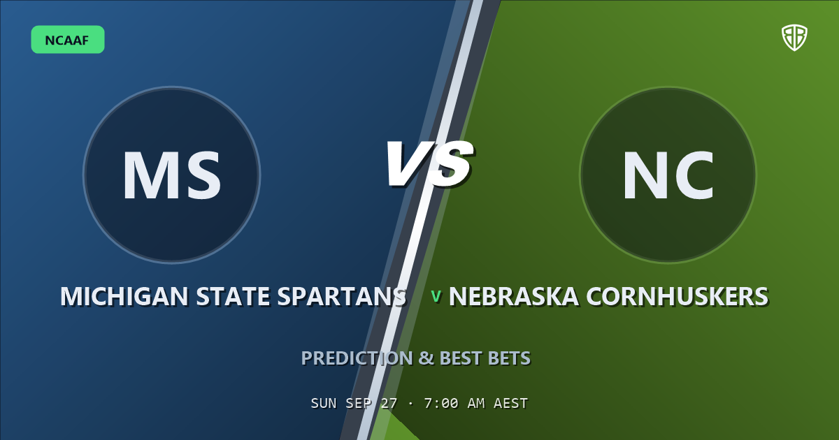 Michigan State Spartans vs Nebraska Cornhuskers Prediction & Picks: Don't Miss These Odds