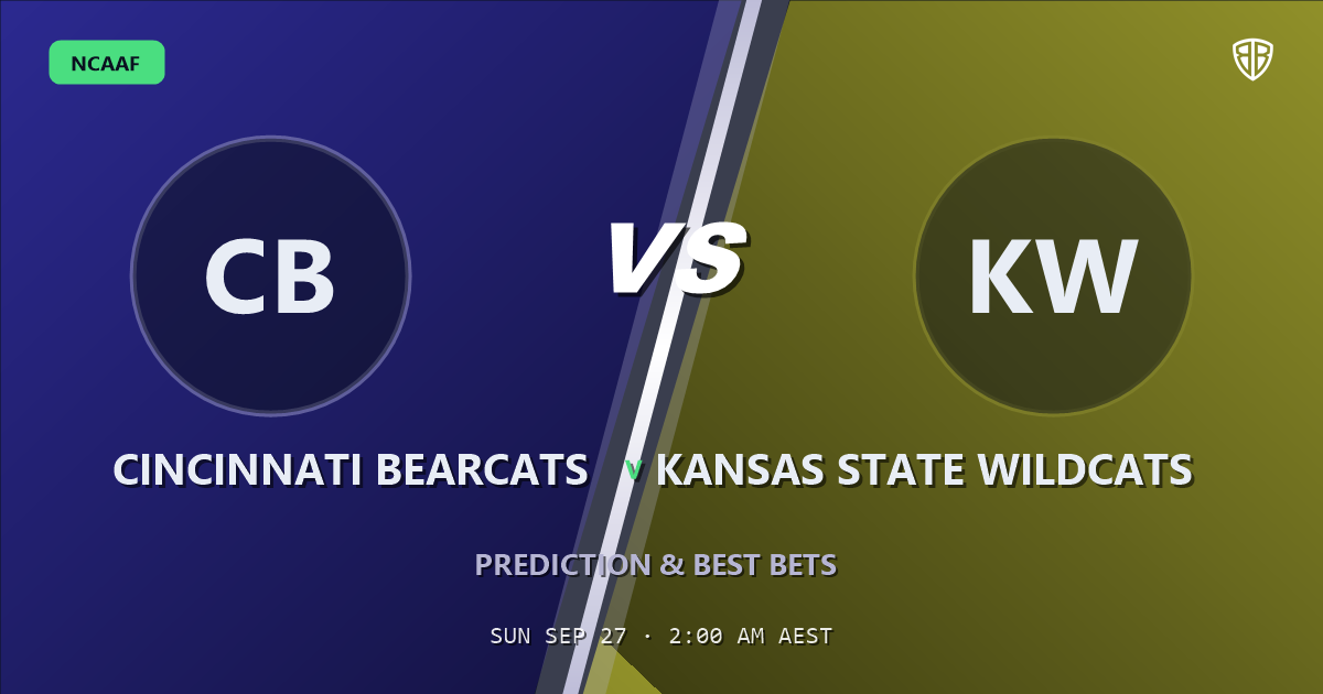 Cincinnati Bearcats vs Kansas State Wildcats Prediction & Picks: Winning Game Angles