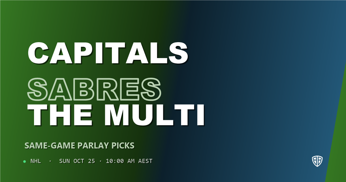 Washington Capitals vs Buffalo Sabres Prediction & Same Game Parlay picks, October 24, 2026