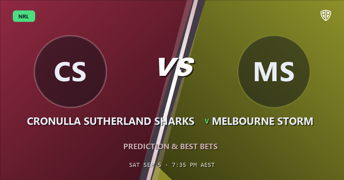 Cronulla Sutherland Sharks vs Melbourne Storm Prediction & Picks: Winning Game Angles