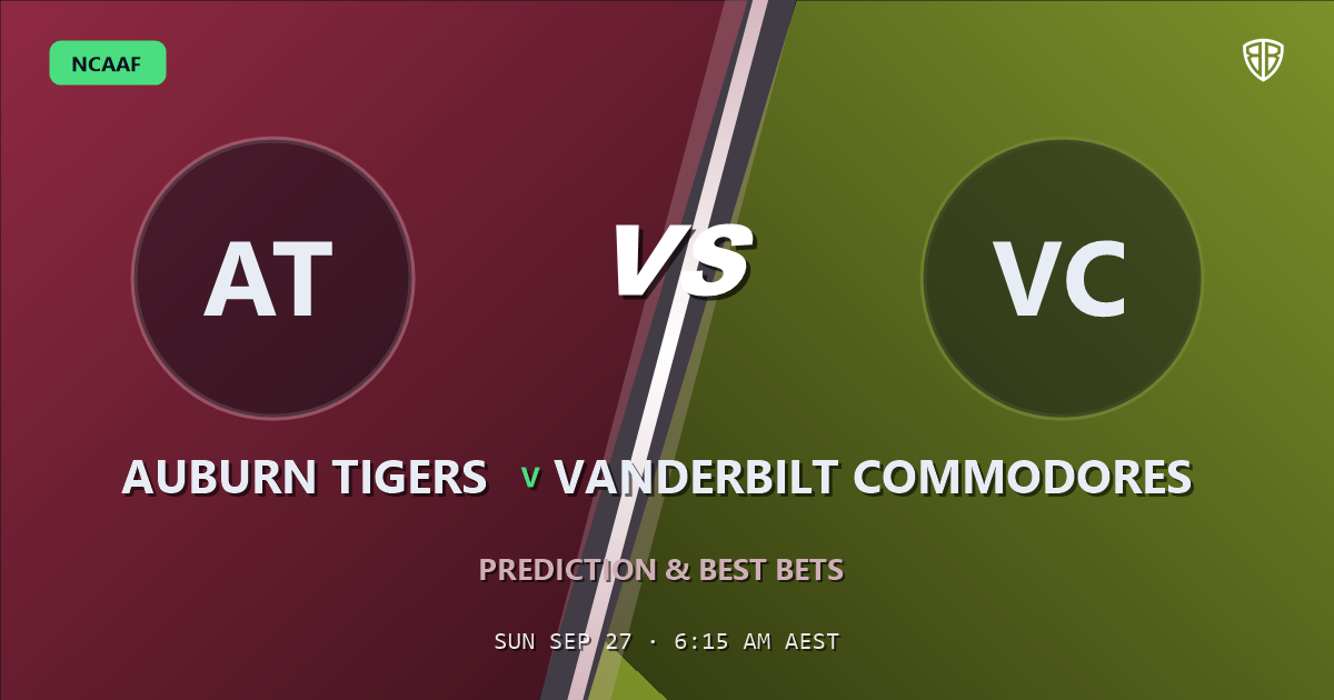 Auburn Tigers vs Vanderbilt Commodores Prediction & Picks: Winning Game Angles