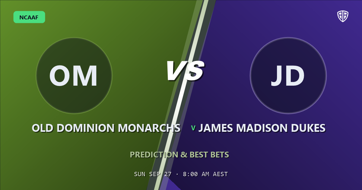 Old Dominion Monarchs vs James Madison Dukes Prediction & Picks: Our Expert Analysis