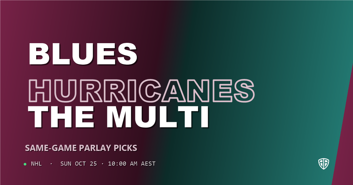 St Louis Blues vs Carolina Hurricanes Prediction & Same Game Parlay picks, October 24, 2026