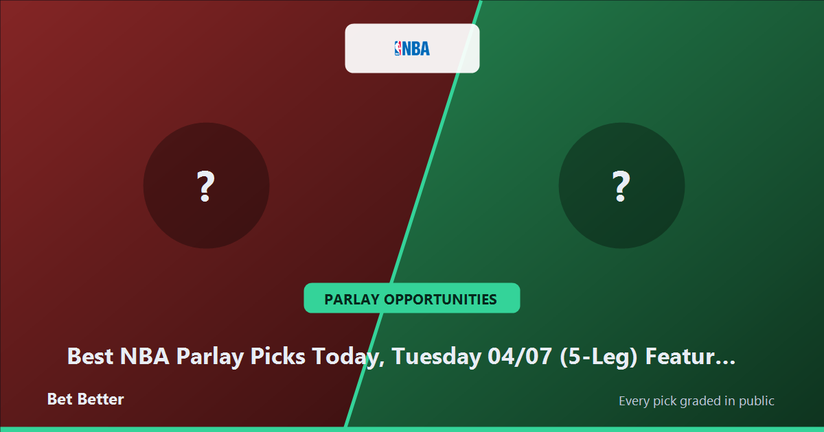 Best NBA Parlay Picks Today, Tuesday 04/07 (5-Leg) Featuring Leonard Miller!: High Probability Plays