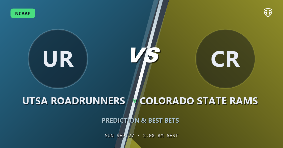 UTSA Roadrunners vs Colorado State Rams Prediction & Picks: Odds Analysis & Top Props