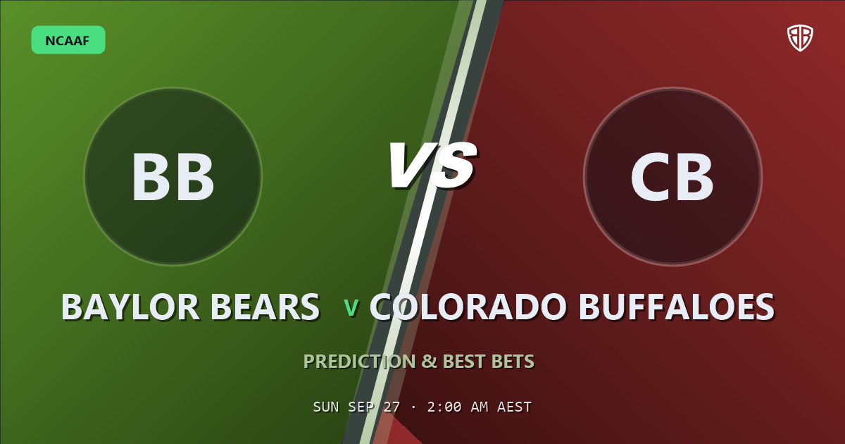 Baylor Bears vs Colorado Buffaloes Prediction & Picks: Smart Betting Angles