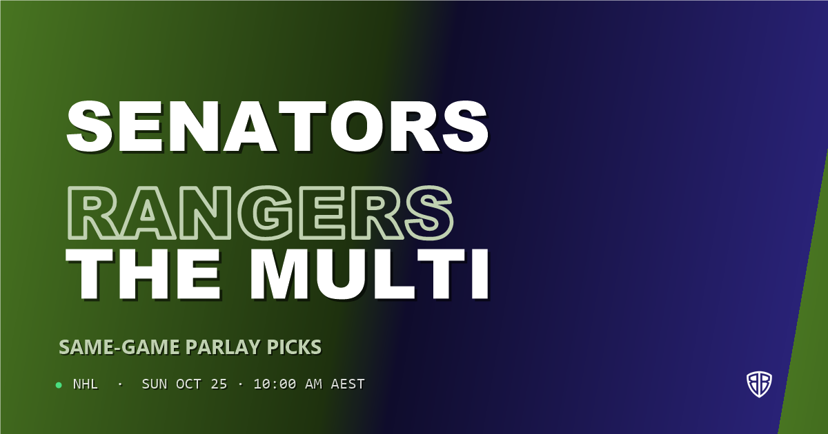 Ottawa Senators vs New York Rangers Prediction & Same Game Parlay picks, October 24, 2026