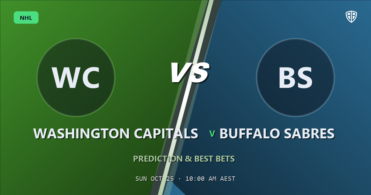 Washington Capitals vs Buffalo Sabres Prediction & Picks, October 24, 2026
