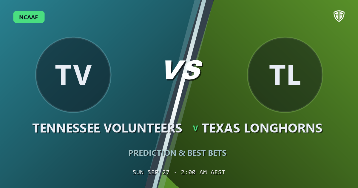 Tennessee Volunteers vs Texas Longhorns Prediction & Picks (Arch Manning Key Factor): Full Match Breakdown & Bets
