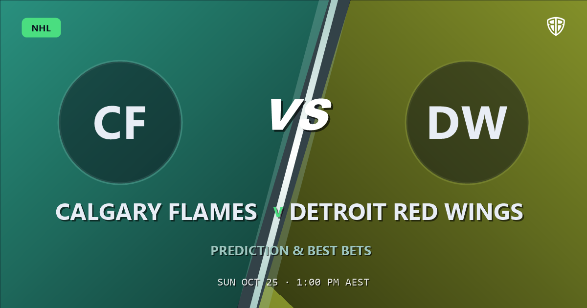 Calgary Flames vs Detroit Red Wings Prediction & Picks, October 24, 2026