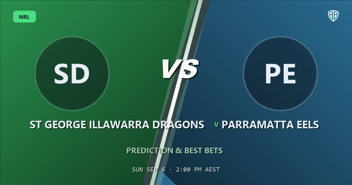 St George Illawarra Dragons vs Parramatta Eels Prediction & Picks: Stat-Based Insights