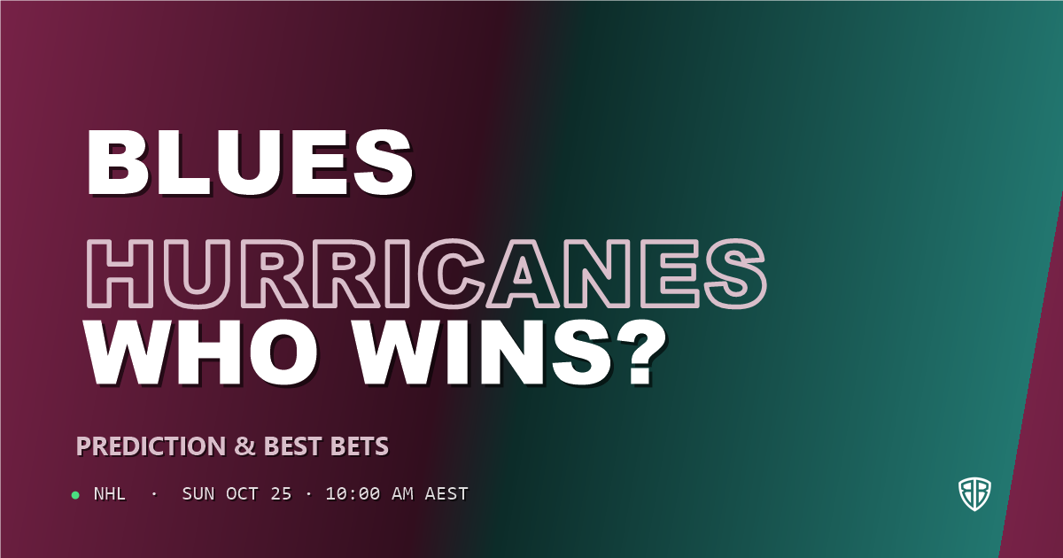 St Louis Blues vs Carolina Hurricanes Prediction & Picks, October 24, 2026