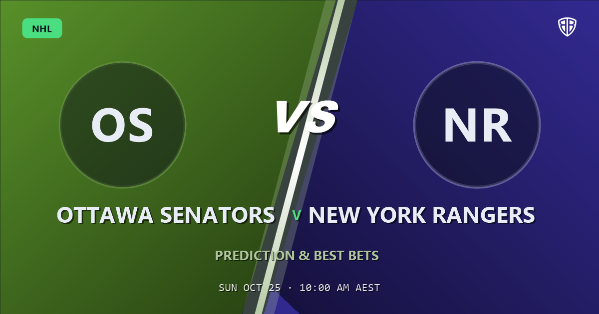 Ottawa Senators vs New York Rangers Prediction & Picks, October 24, 2026