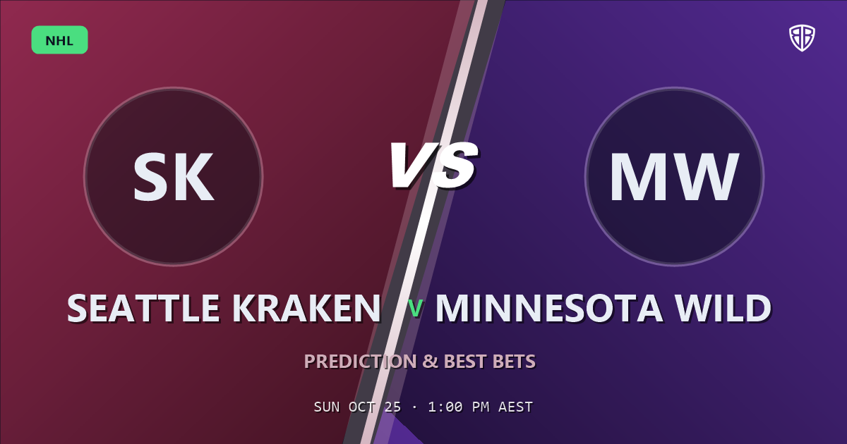 Seattle Kraken vs Minnesota Wild Prediction & Picks, October 24, 2026