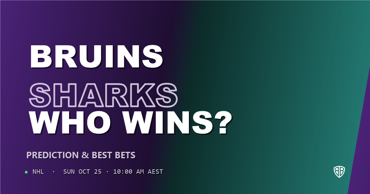 Boston Bruins vs San Jose Sharks Prediction & Picks, October 24, 2026