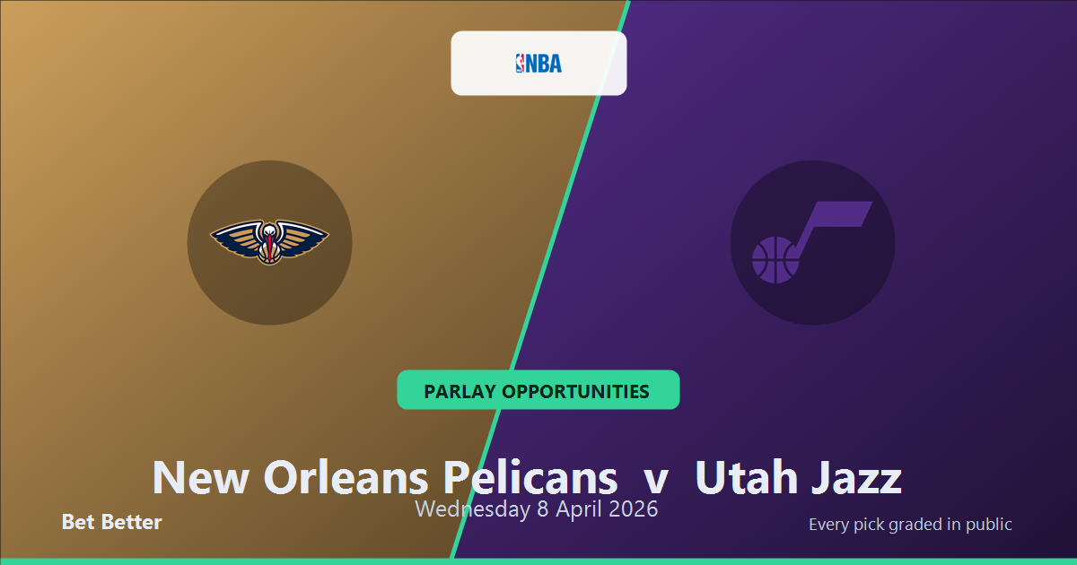 New Orleans Pelicans vs Utah Jazz Prediction & Same Game Parlay picks Value Parlay: Analytics Breakdown