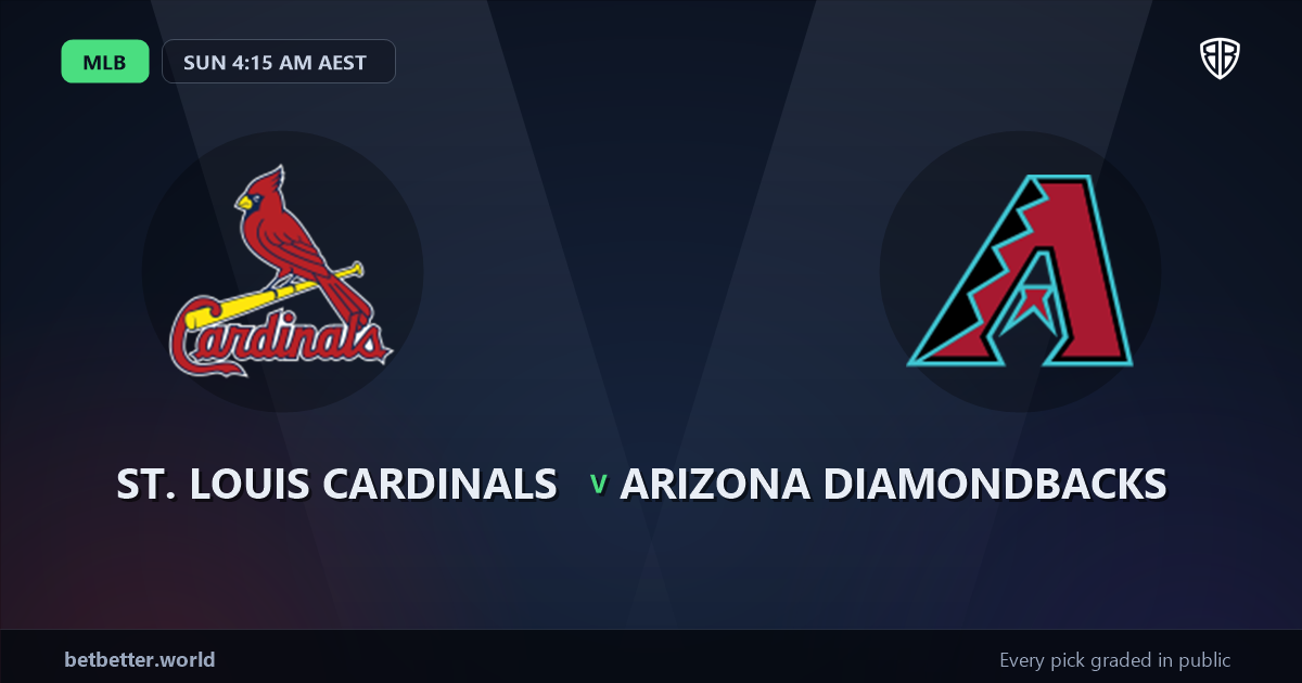 St. Louis Cardinals vs Arizona Diamondbacks Prediction & Same Game Parlay picks Value Parlay: Don't Miss These MLB Odds