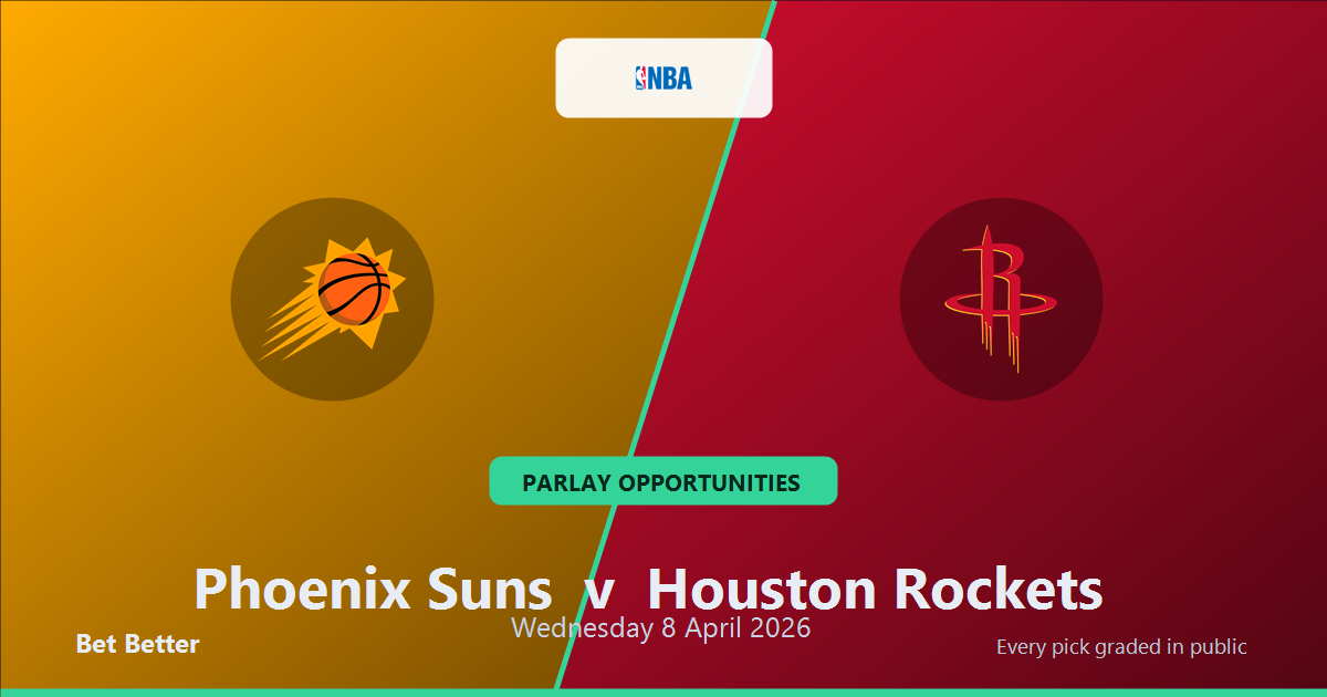 Phoenix Suns vs Houston Rockets Prediction & Same Game Parlay picks Key Insights: High-Value Opportunity