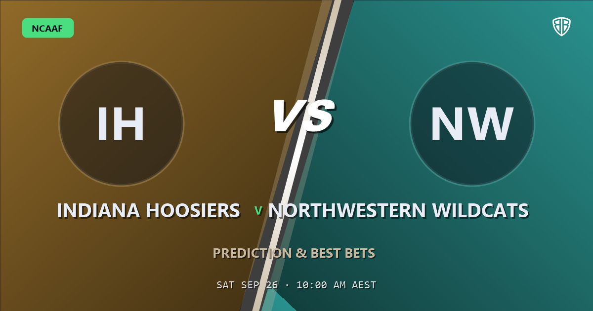 Indiana Hoosiers vs Northwestern Wildcats Prediction & Picks (Drew Wagner Key Factor): Stat-Based Insights