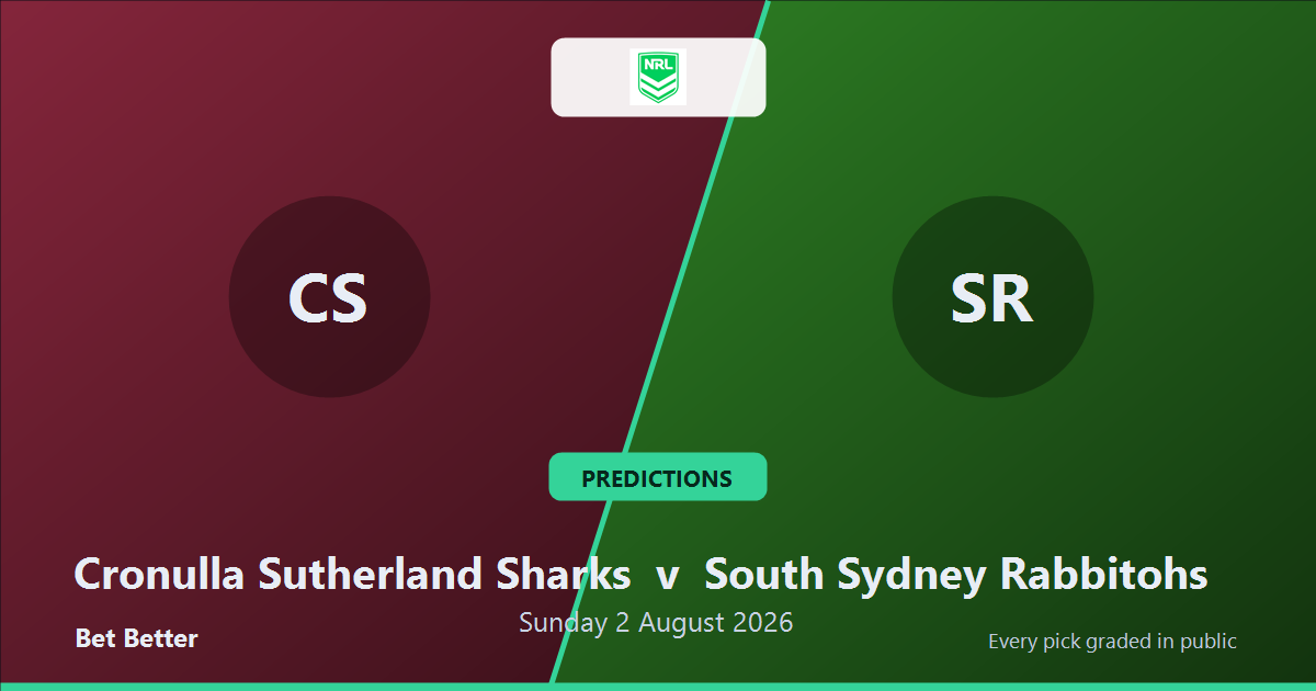 Cronulla Sutherland Sharks vs South Sydney Rabbitohs Prediction & Picks (Tevita Tatola Key Factor): High-Value Opportunity