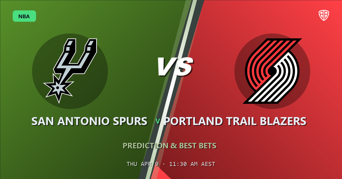 San Antonio Spurs vs Portland Trail Blazers Prediction & Picks (Julian Champagnie Key Factor): Stat-Based Insights