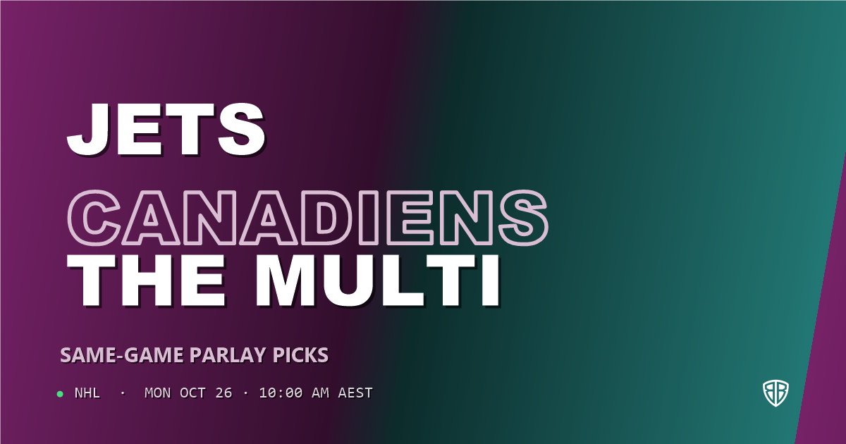 Winnipeg Jets vs Montreal Canadiens Prediction & Same Game Parlay picks, October 25, 2026