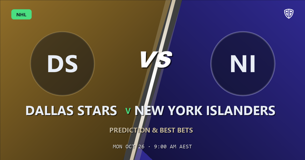 Dallas Stars vs New York Islanders Prediction & Picks, October 25, 2026