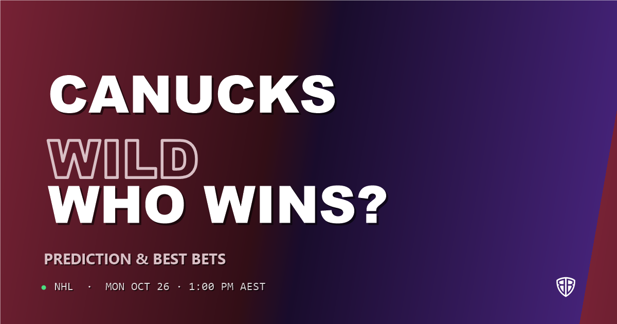 Vancouver Canucks vs Minnesota Wild Prediction & Picks, October 25, 2026