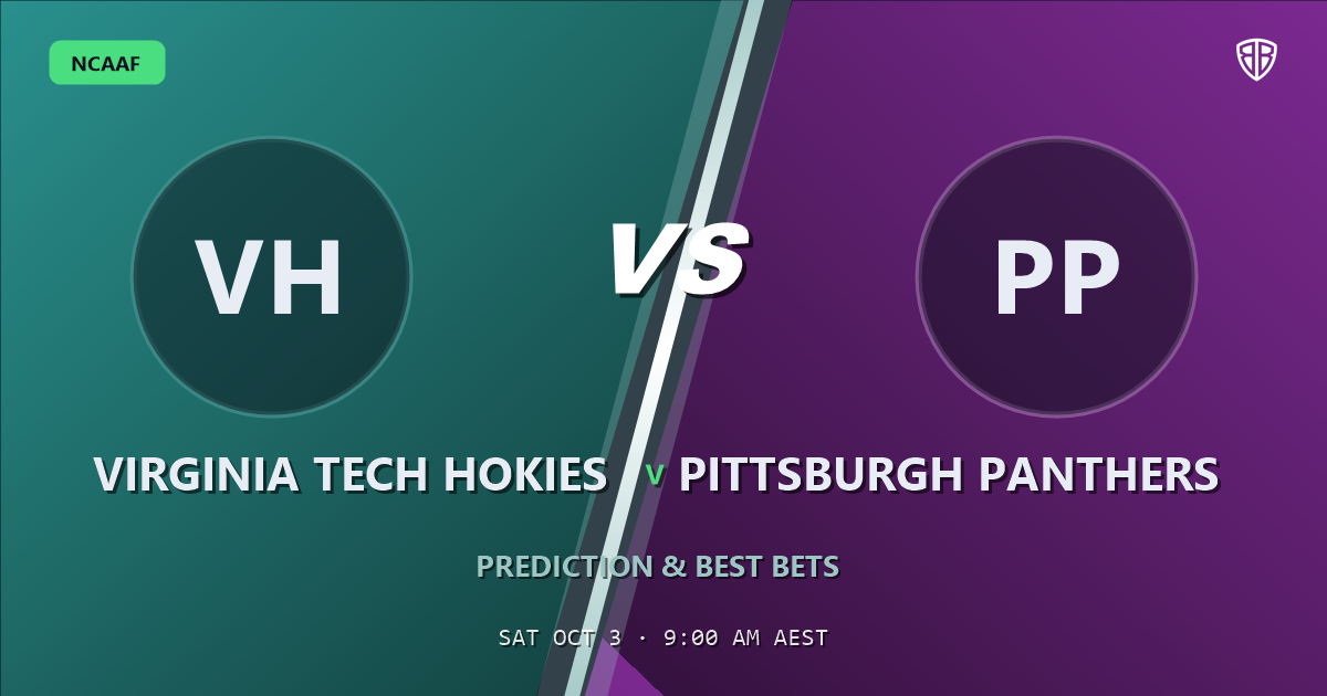 Virginia Tech Hokies vs Pittsburgh Panthers Prediction & Picks: Analytics Breakdown