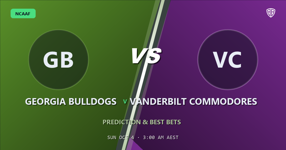 Georgia Bulldogs vs Vanderbilt Commodores Prediction & Picks: Don't Miss These Odds