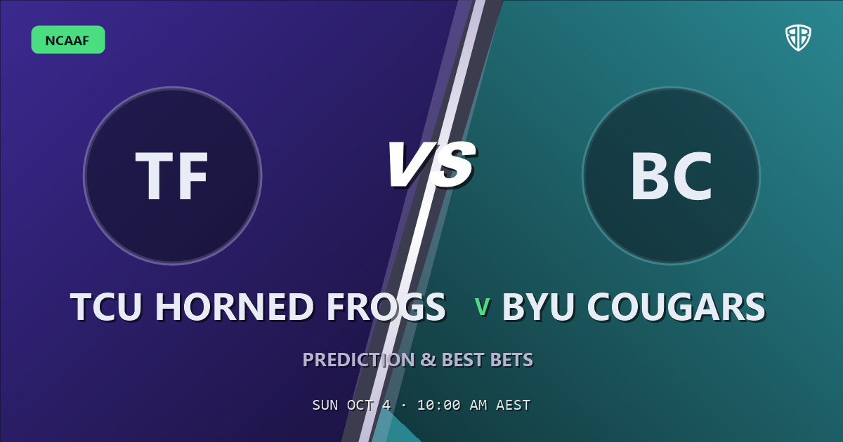 TCU Horned Frogs vs BYU Cougars Prediction & Picks: Stat-Based Insights
