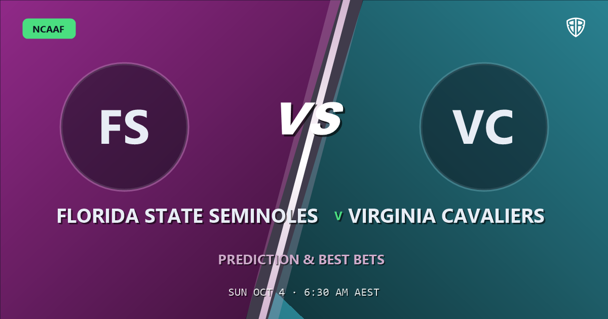 Florida State Seminoles vs Virginia Cavaliers Prediction & Picks: Smart Betting Angles