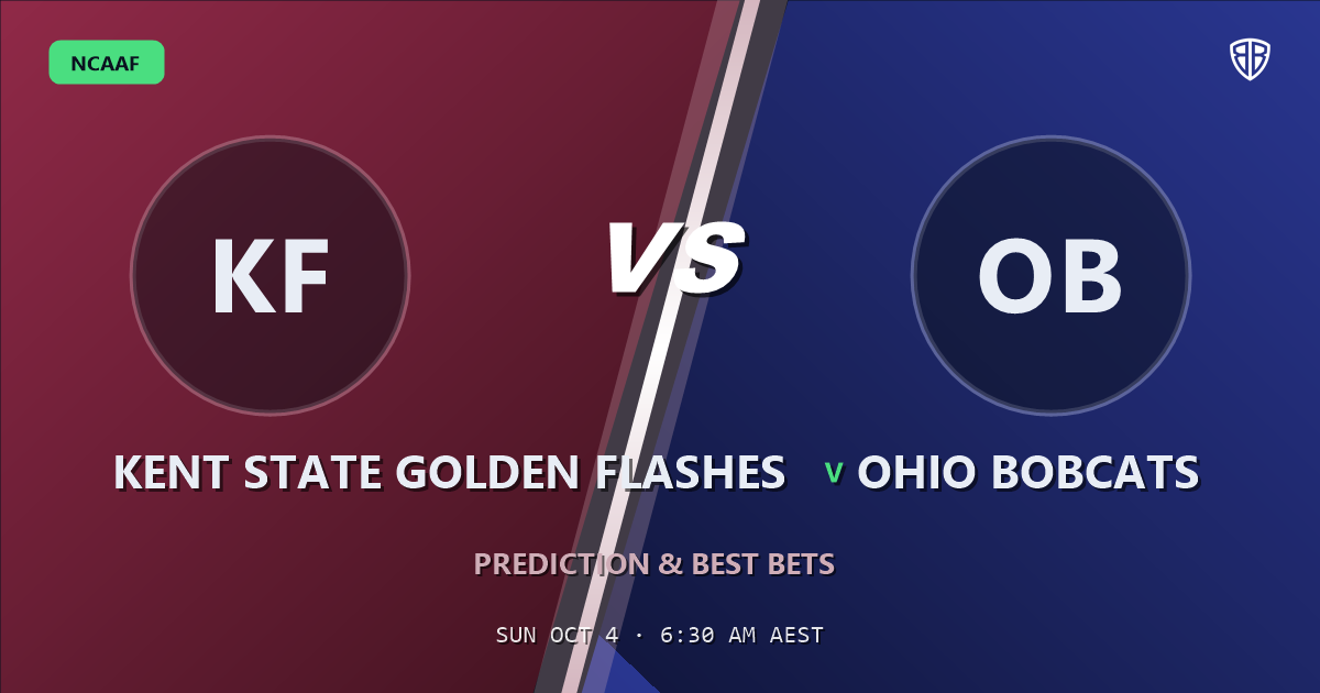 Kent State Golden Flashes vs Ohio Bobcats Prediction & Picks: High-Value Opportunity