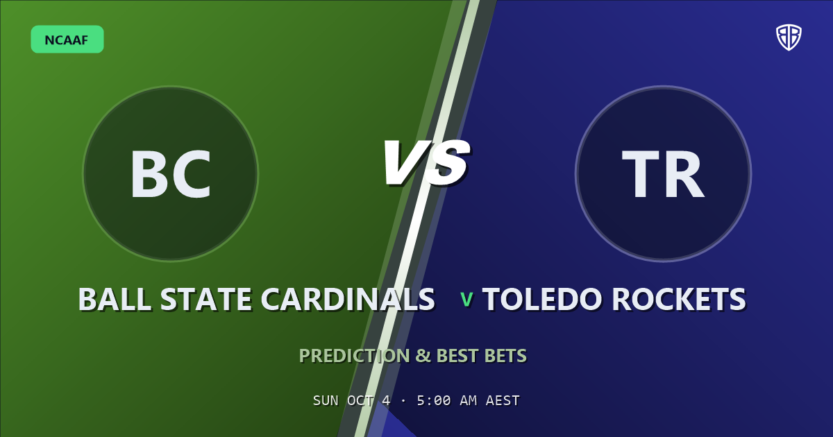 Ball State Cardinals vs Toledo Rockets Prediction & Picks: Odds Analysis & Top Props