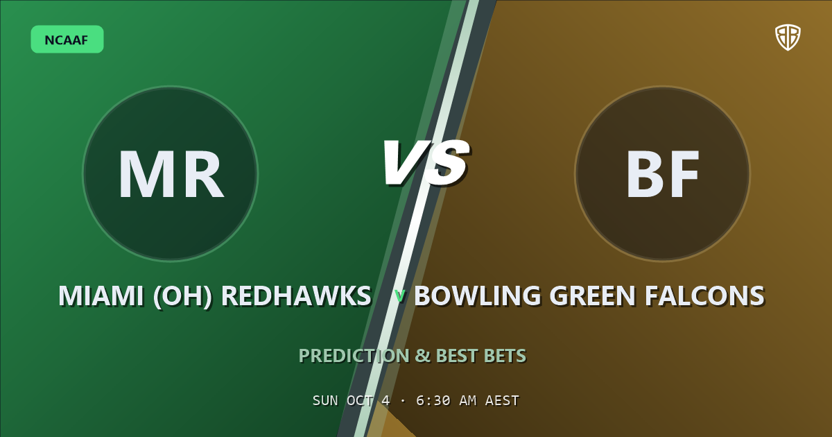 Miami (OH) RedHawks vs Bowling Green Falcons Prediction & Picks: Odds Analysis & Top Props