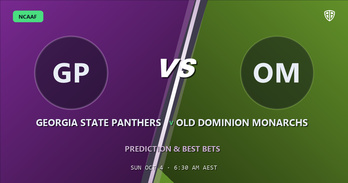Georgia State Panthers vs Old Dominion Monarchs Prediction & Picks: Odds Analysis & Top Props