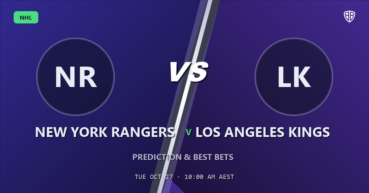 New York Rangers vs Los Angeles Kings Prediction & Picks, October 26, 2026