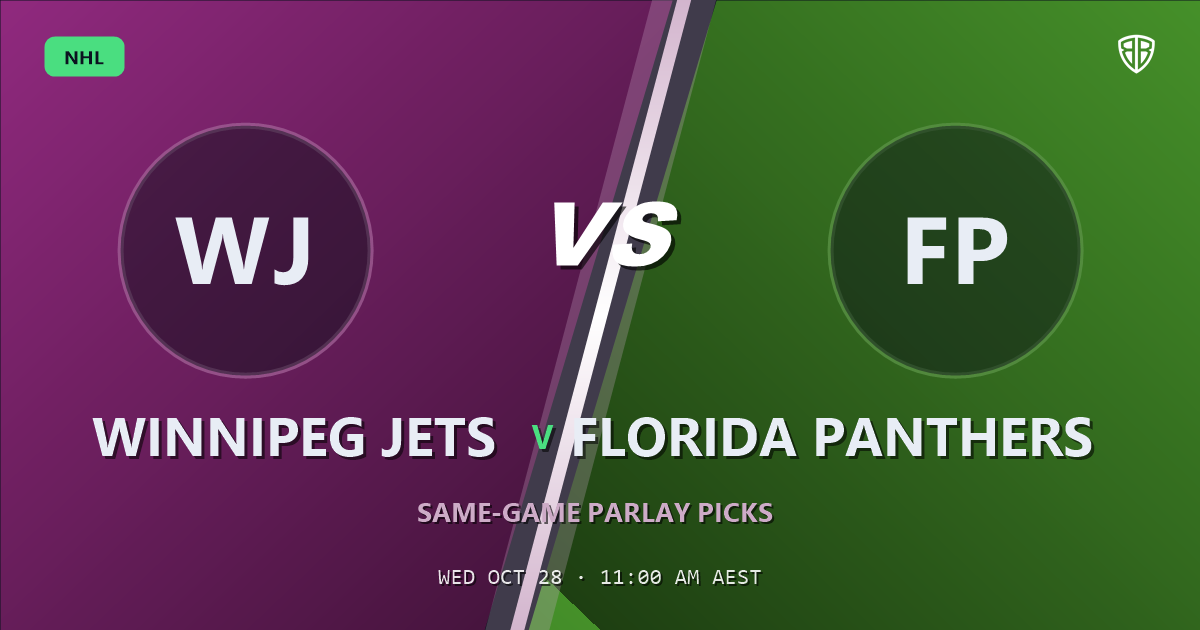 Winnipeg Jets vs Florida Panthers Prediction & Same Game Parlay picks, October 27, 2026