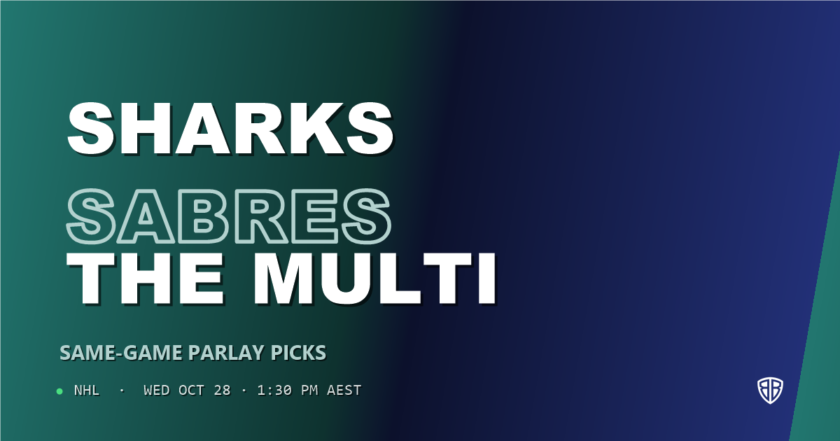 San Jose Sharks vs Buffalo Sabres Prediction & Same Game Parlay picks, October 27, 2026
