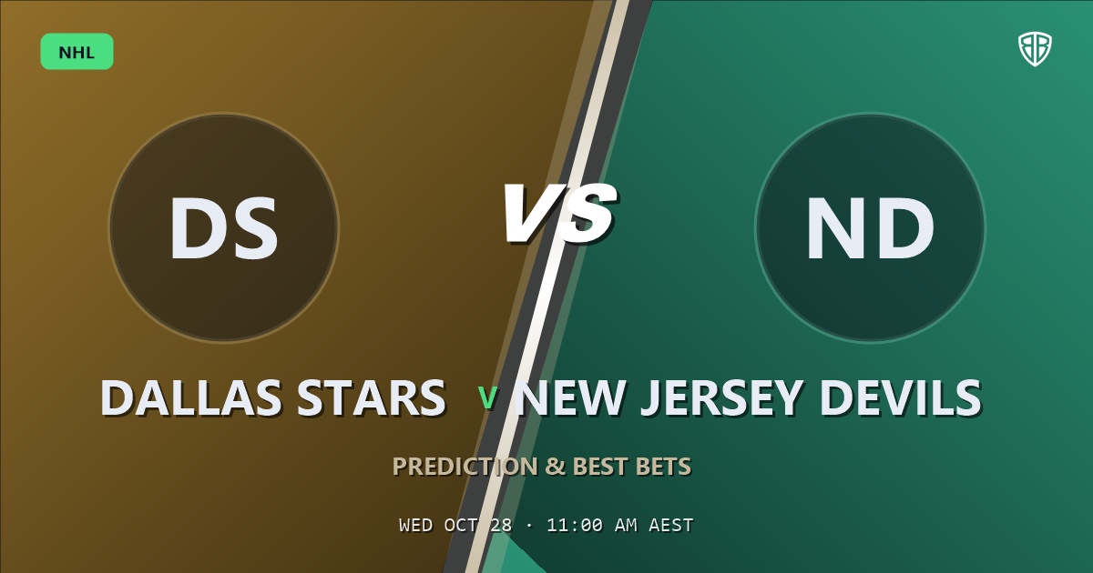 Dallas Stars vs New Jersey Devils Prediction & Picks, October 27, 2026