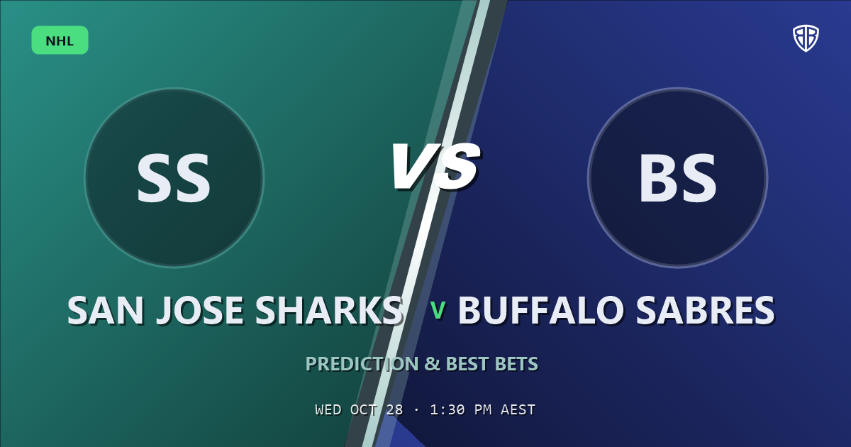 San Jose Sharks vs Buffalo Sabres Prediction & Picks, October 27, 2026